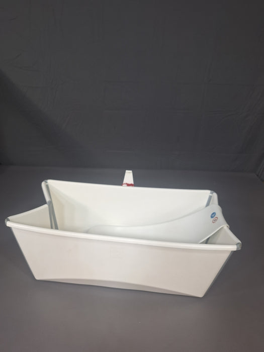 Stokke - Flexi Bath Stokke + Transat de bain - Bleu & Blanc