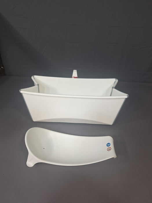 Stokke - Flexi Bath Stokke + Transat de bain - Bleu & Blanc