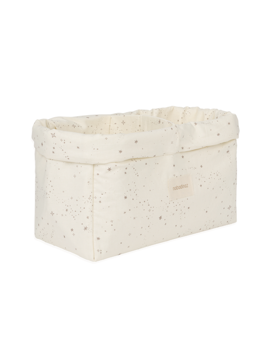 Nobodinoz - Panier de rangement Double Natural Milky Way