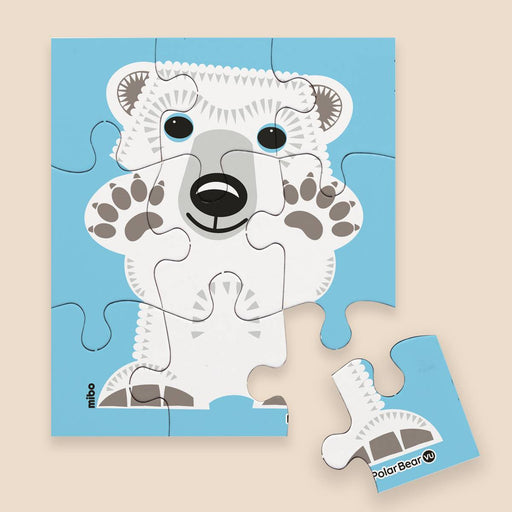 Coq en pâte - Puzzle 9 pièces ours polaire - BIICOU