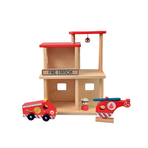 Egmont Toys - Caserne de pompiers en bois - BIICOU