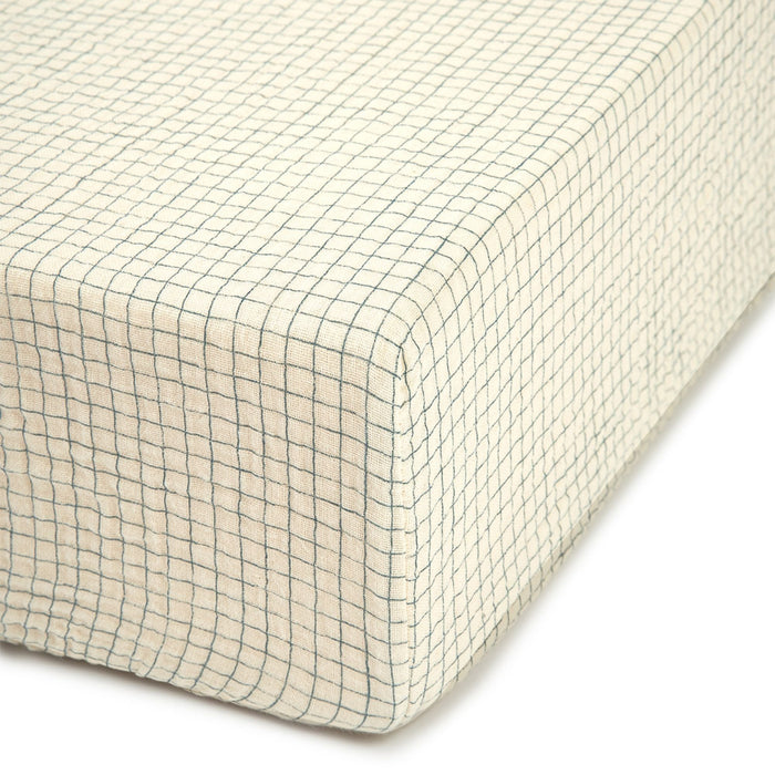 Nobodinoz - Drap housse blue grid - BIICOU