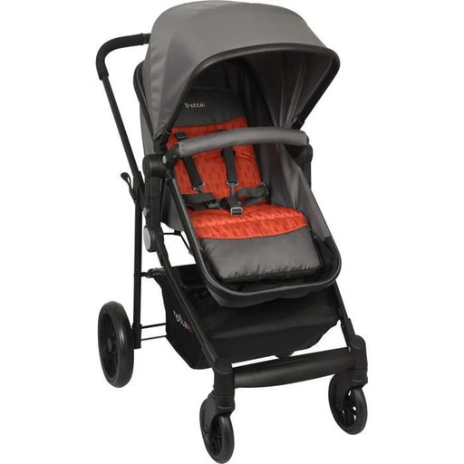 Trottine - Poussette travel Rouge & Grise 3 en 1 - BIICOU