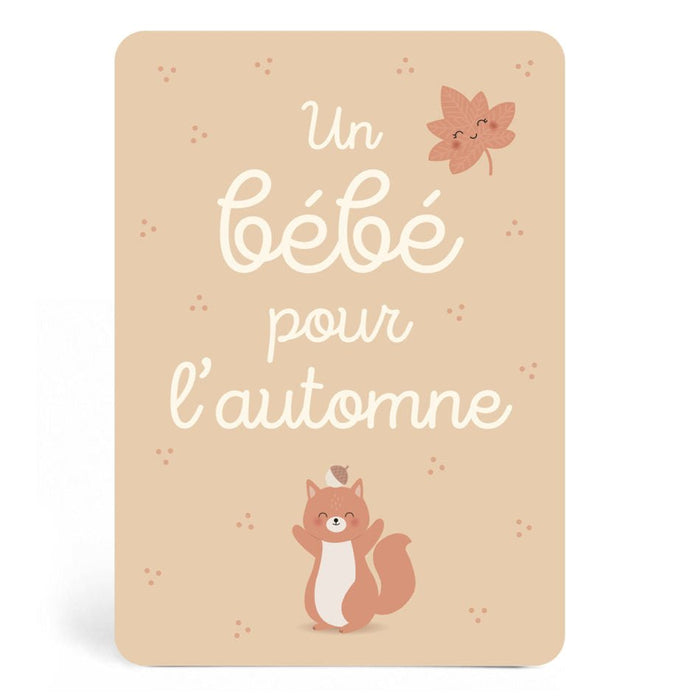 Zü-Boutique - Carte annonce Un bébé pour l'automne - BIICOU